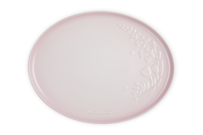 Stoneware La Collection Jardin Oval Serving PlatterShell Pink image number 4